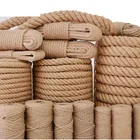 1mm-60mm 100% Natural Jute Braided Twisted Rope DIY Decoration Cord Recyclable Sisal Packaging Rope