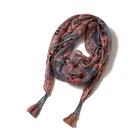 Scarf 2021 New High Quality Retro Spring And Autumn Women's Shawl Print With Tassel Scarf Shawl