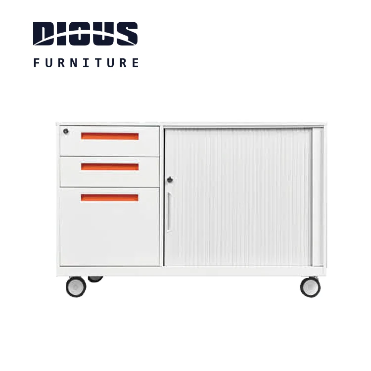 Dious hot sale modern style small glass steel cabinet manufacturer 4 drawer shelf filing cabinet