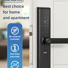 Lock Door For Tuya Multi-Point Lock Front Network Waterproof Biometric Brass Smart Door Lock For Home
