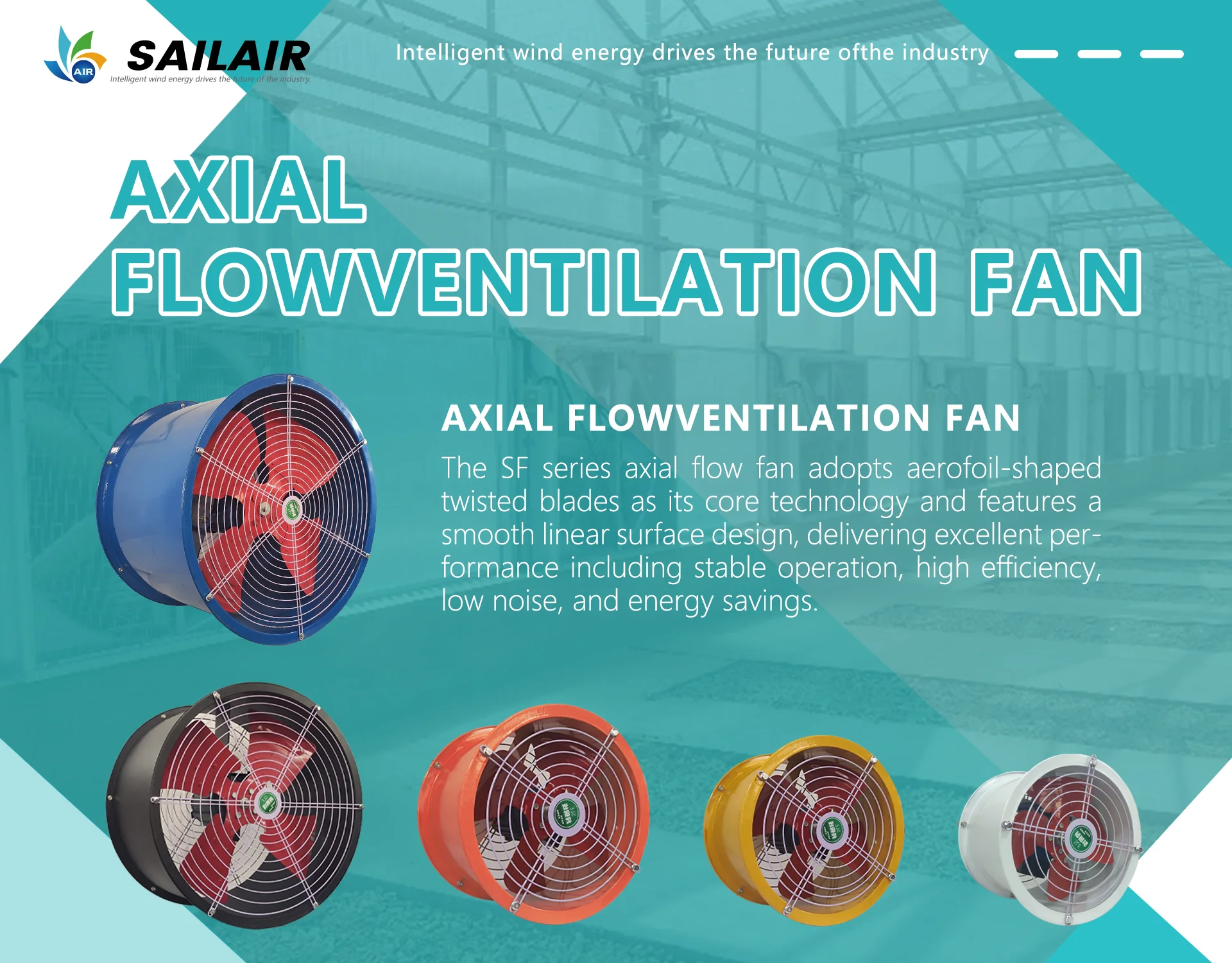 Axial Flow Fan, 800mm, HVAC - detail 2