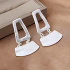 Earrings Earrings New Fashion Vintage Geometric Drop Statement Scratch Texture Alloy Drop Earrings