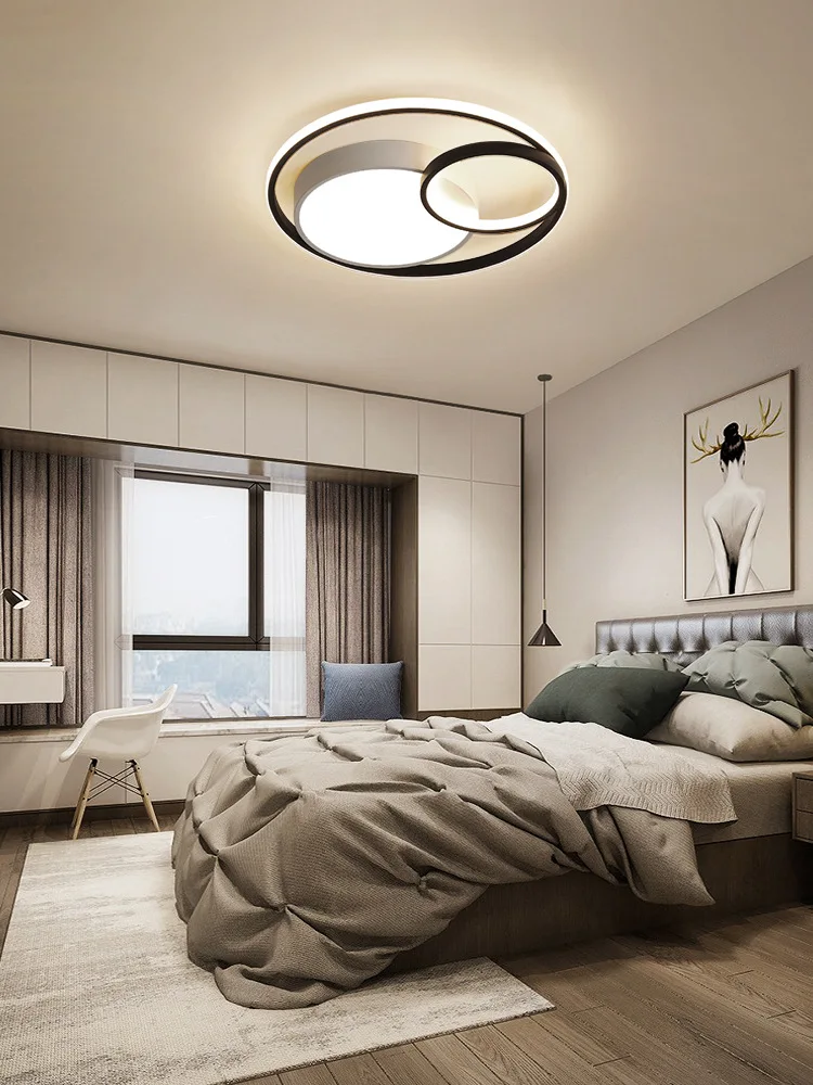 Modern Household Dimmable LED Ceiling Light Aluminum Round Acrylic Ceiling Lamp Lighting