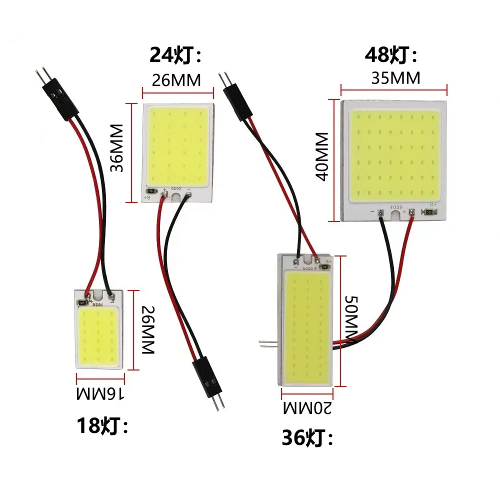 Auto Interior Reading Lamp Car Dome Lights T W W Ba S Led Cob