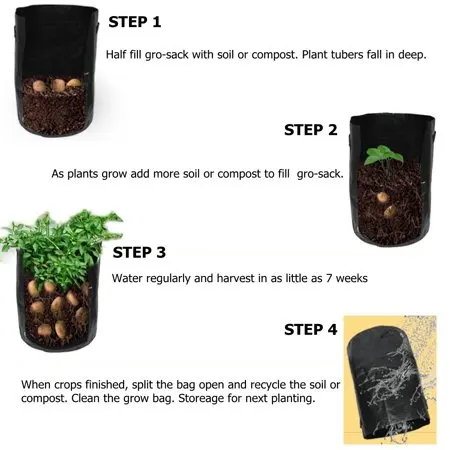 free sample supply eco friendly felt fabric grow bags trilite