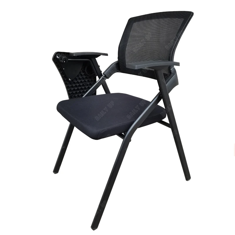 Foldable Writing Student Chair with Tablet Meeting Chair with Cushion & mesh backrest Training chair Factory new design 2023 p