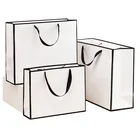 Gift Bag Manufacturer Boutique Shopping Reusable Foldable Gift Paper Bag Custom Logo