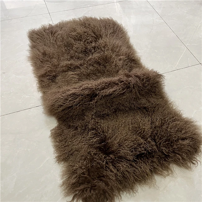 Long Soft Curly Wool 60x120cm plate throw