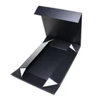 Gift Custom Matte Black Luxury Foldable Hard Paper Magnetic Closure Gift Box