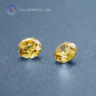 Stone Lab Grown Moissanite 1cts 6.5mm GRA Certificate Diamond Stone Loose Round Yellow Moissanite Diamond