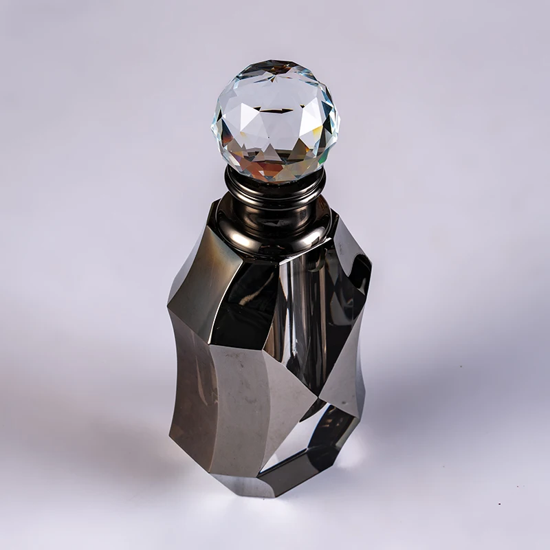 product new design hot sale black mirror 12ml glass empty bottle elegant atmosphere customizable crystal perfume bottle-5