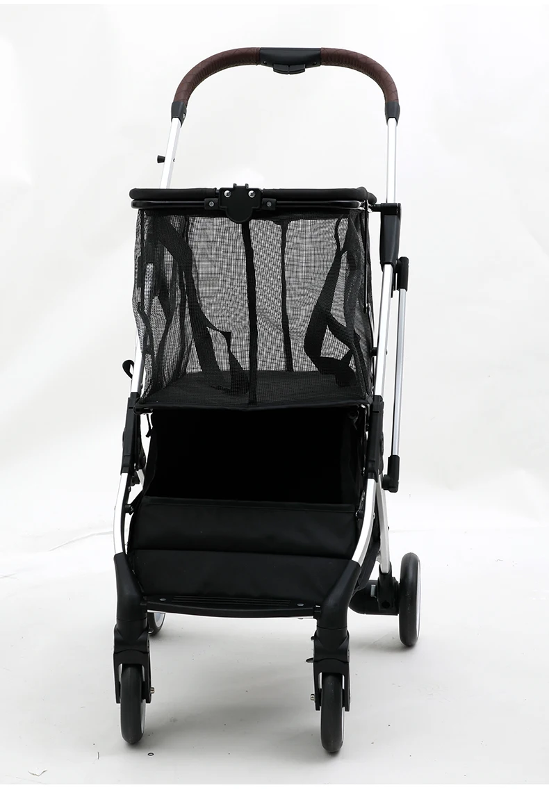 New Pet Stroller Luxury Double Deck Stroller Dog Cat Large Space Folding Bag Multi-functional Stroller Pet Products factory