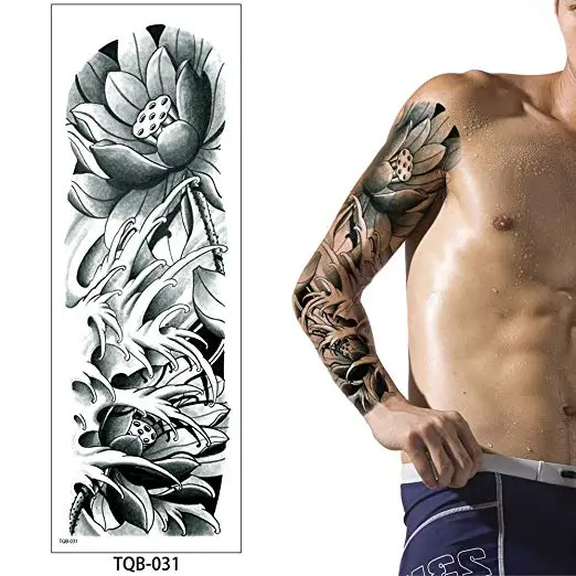 Realistic Popular Mens Full Sleeve Arm Tattoo Stickers Temporary Long  Lasting Different Patterns - Buy Tattoo Stickers Temporary,Arm Tattoo,Kids  Tattoo Sticker Temporary Face Product on 