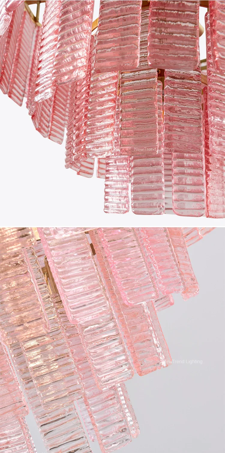 cpl 456 large multi tiered murano glass chandelier luxury long suspension light for staircase foyer-3