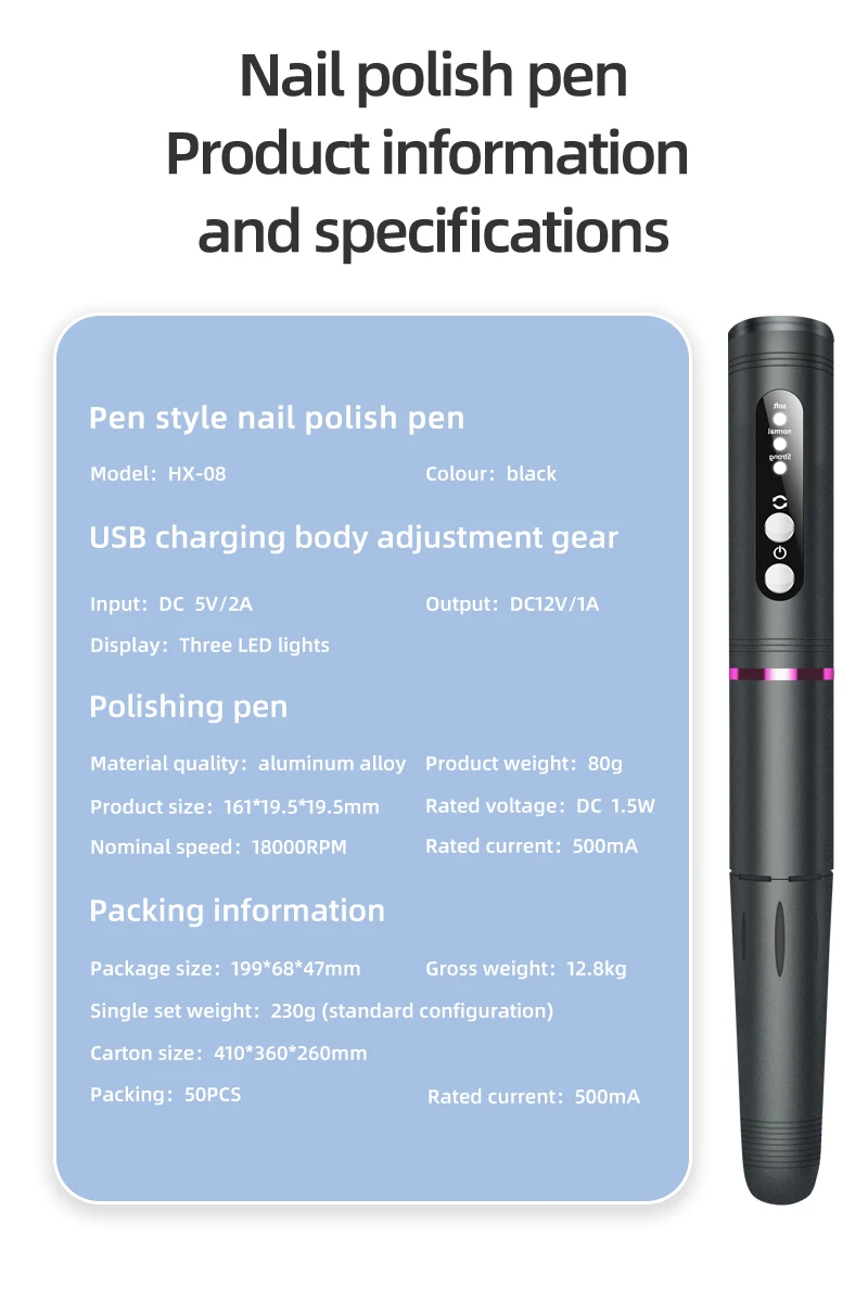 2029 AT-NDB-255 18000rpm portable mini nail drill details