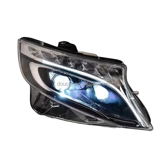 DOUCAR BENZ headlights for V CLASS W447 Vito 2016-2023 V260 LED  head lamps DRL Laser Head Lighting Systems