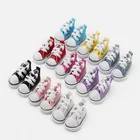 Doll 7.5CM Mini Style Canvas Shoes Cute Couple Doll Shoes Keychain Keyring Bag Accessories