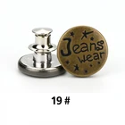 Button Sew Customized Brass Replacement Jeans Button No Sew Needed Instant Adjustable Jeans Button