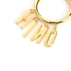 Hoop Earrings Brass Metal Hoop Earrings Letters Hypoallergenic Fashion Jewelry Earrings For Women