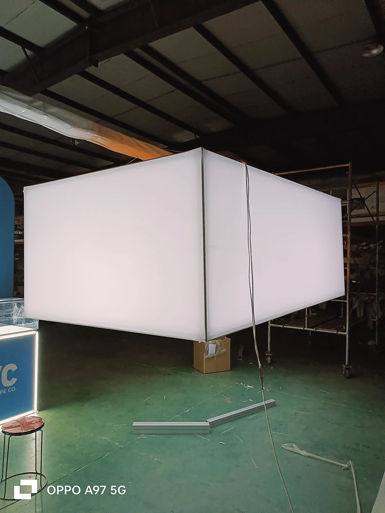 product custom printed portable backlit trade show booth display walls led light box backlit poster exhibition display-11