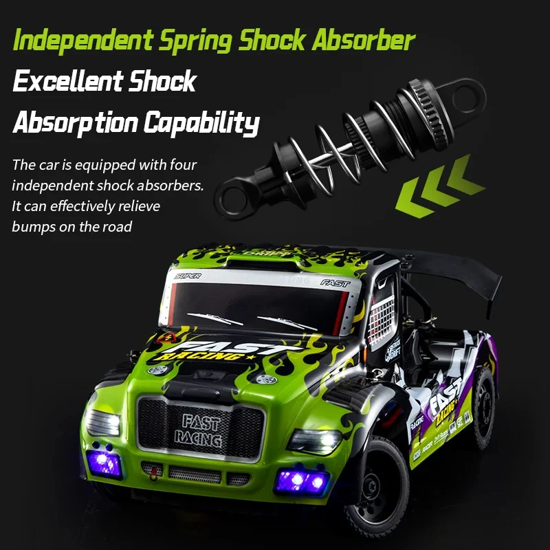 35Km/h High Speed RC Truck Toy Electric 4WD Driving Drifting Car Graffiti Remote Control Professional Sports Toys Car with Light