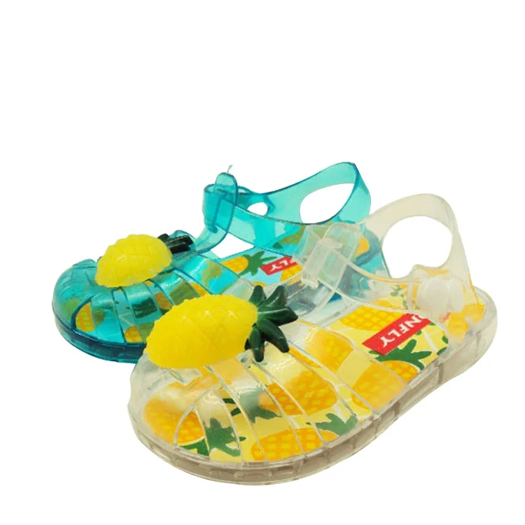 pineapple jelly sandals