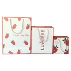 Wedding Logo Custom Print White Luxury Design Gift Shopping Jewellery Wedding Packaging Paper Bags With Your Own Logo