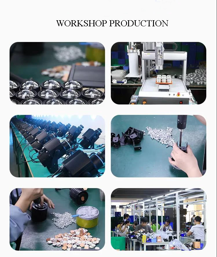 Yoijoys HD&Bright Commercial Advertising Light Water Wave Effect Logo Gobo Projection Lamp Outdoor LED Projector Light Remote