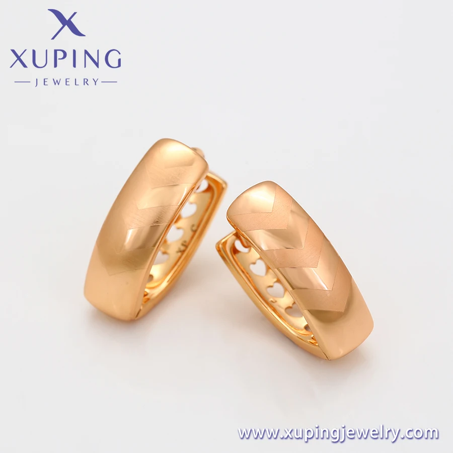 S00140478 xuping jewelry special  hallow out shape diverse vintage daily newly 18K gold color women huggie diamond earring