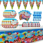 Party Decoration Paper 2021 New Happy Theme Kids Birthdays Party Decoration Supplies For Cocomelon Party