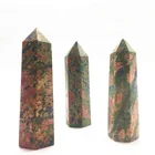 Unakite Wholesale Hand Carved Natural Unakite Crystal Unakite Point For Healing Reiki Home Decor