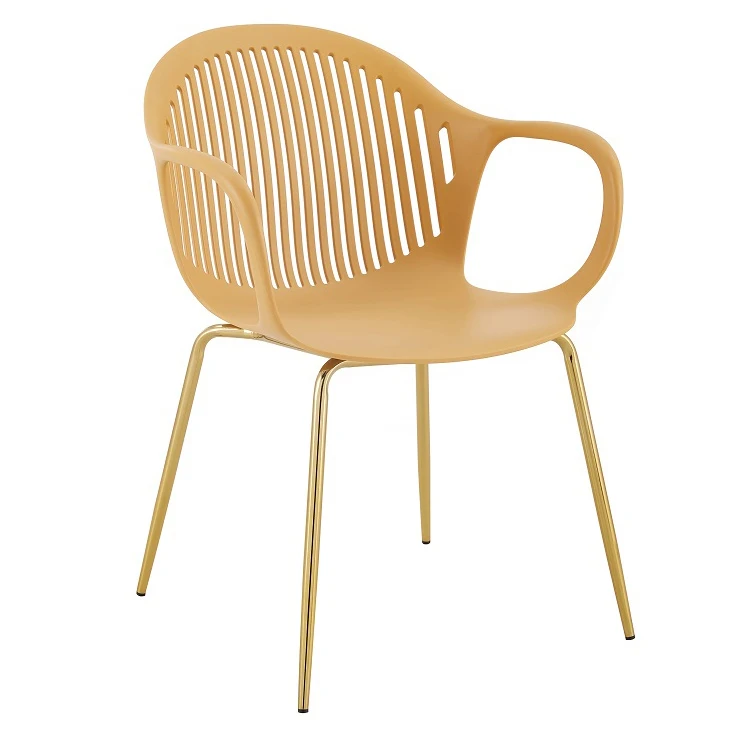 cream plastic chairs