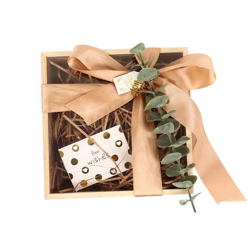 high quality fancy wooden gift box wood packaging box with