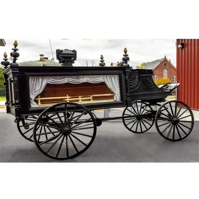 royal black funeral horse drawn carriage new australian black