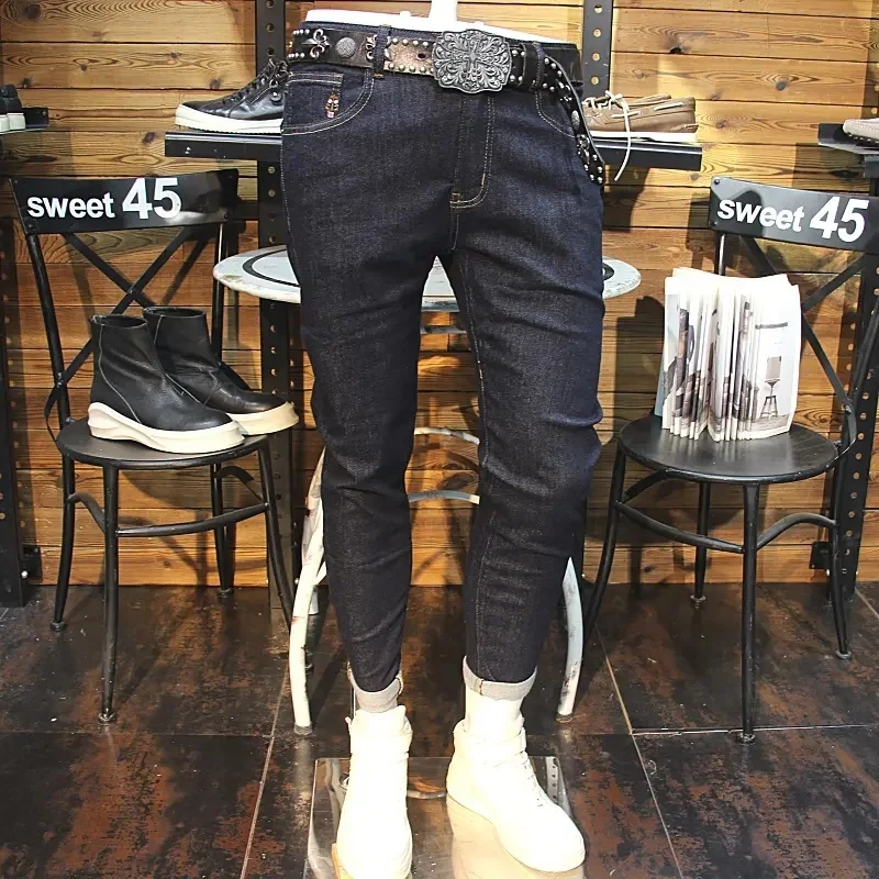 Factory Directly Wholesale Designers Blue Jeans Mens Ripped Skinny Stretch Denim Pants Slim Men's Jeans