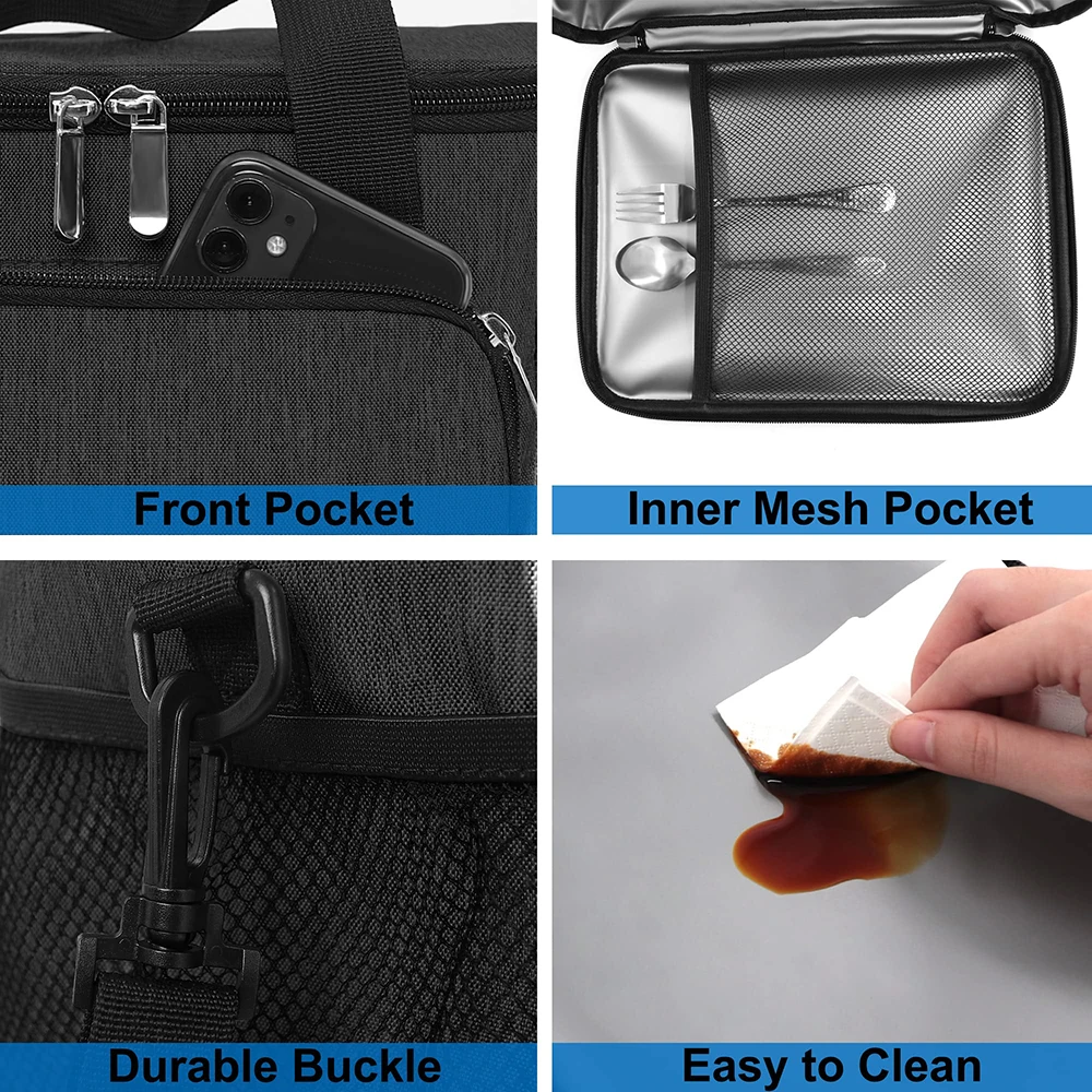 bag 600d polyester insulated cooler lunch bag