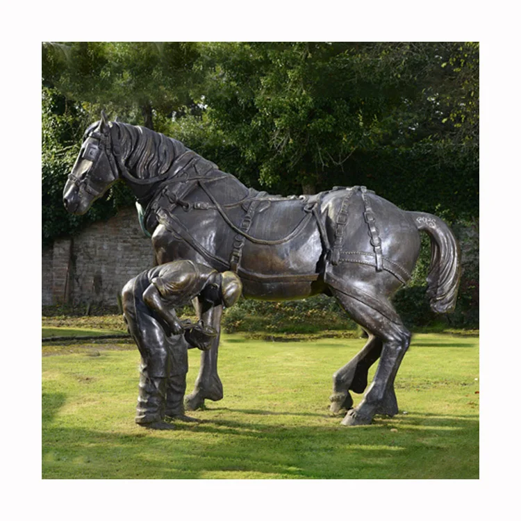 Antique Metal Animal Figurines Life Size Copper Brass Bronze Horse And Man  Statue Sculpture For Sale - Buy Decorative Life Size Cast Copper Bronze  Horse Statue Sculpture Garden Metal Animal Figurines,Large Metal