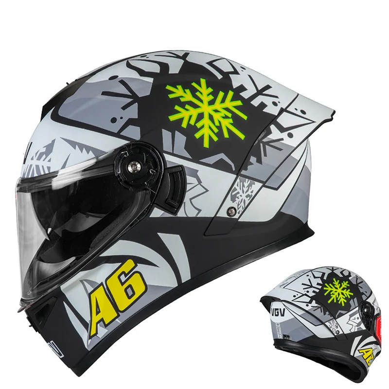Hot Sale Full Face Motocross Helmet for Men and Women Flip Double Visor Lenses with Multiple Color Options New ABS Material