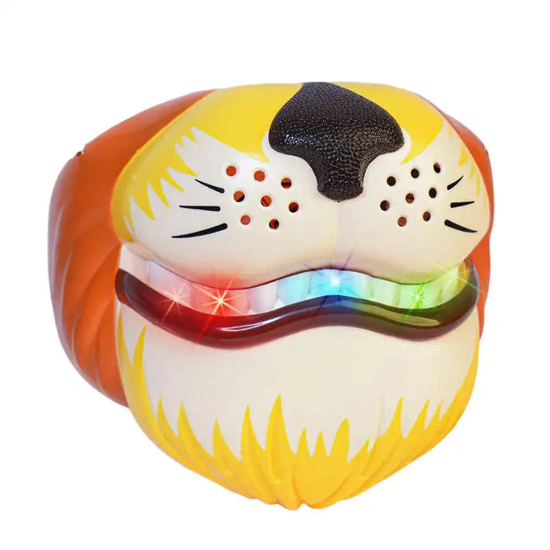 Led Light Animal Face Mask Voice changed Speaking Lion Pirate Shape Mask Santa Claus Roleplay Toys Face Shield For Kids