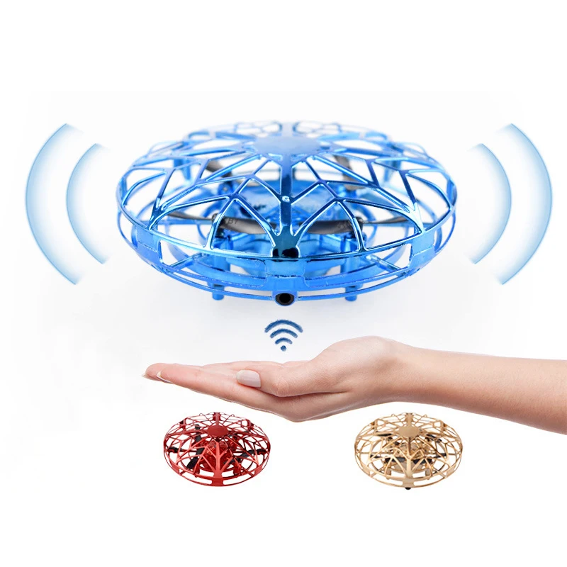 Mini UFO Drone Toy Hand Operated Infrared Induction Aircraft Interactive Anti-Collision Flying Ball Ready-to-Fly (RTF) Xmas Gift