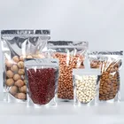 Pouch Aluminum Laminated Bag Laminated Heat Seal Custom Ziplcok Stand Up Pouch 1 Side Clear Aluminium Foil Bag