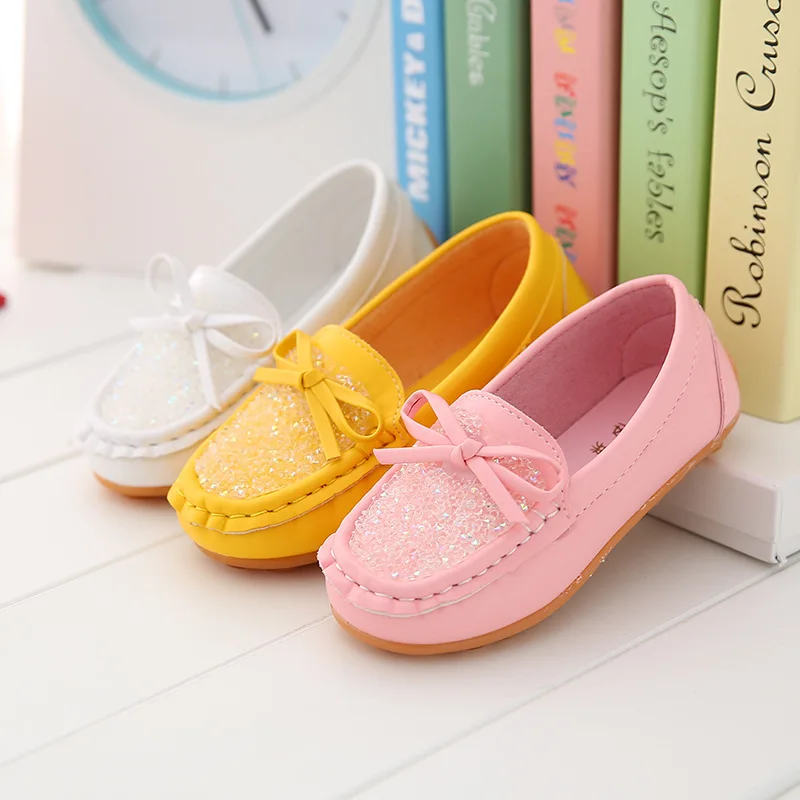 Latest Design Best Seller Candy colors Glitter Children Shoes Loafer