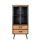 Bookcase Modern Bookcase Cabinet 2 Door Metal Storage Cabinet Drawer Display Cabinet