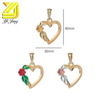 Heart Fashion Contracted Peach Heart Hollow Out Love Rose Pendant