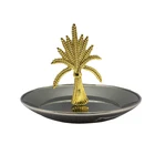 Ring Holder Customized Metal Coconut Tree Shaped Jewelry Tray Ring Holder Ring Dish Organizer For Sea