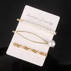 Clip Alloy 3PCS/set Women Pearl Hair Clip Set Metal Alloy Bobby Pin Pearl Hairpin For Girls