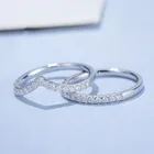 Silver Band Ring Silver S925 Silver Jewelry Moissanite Stacking Eternity Band Ring
