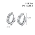 Zircon Hoop Earrings Earrings Custom Bling 925 Sterling Silver Endless Zircon Trendy Small Hoop Earrings