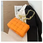 Elegance Bag New Fashion CrossBody Woven Purse Vintage Pu Material New Elegance Chain Bag Tote Shoulder Handbag For Woman
