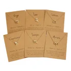 Elegant Female Elegant 12 Zodiac Sign Necklace Pendants Charm Gold Chain Choker Astrology Necklaces